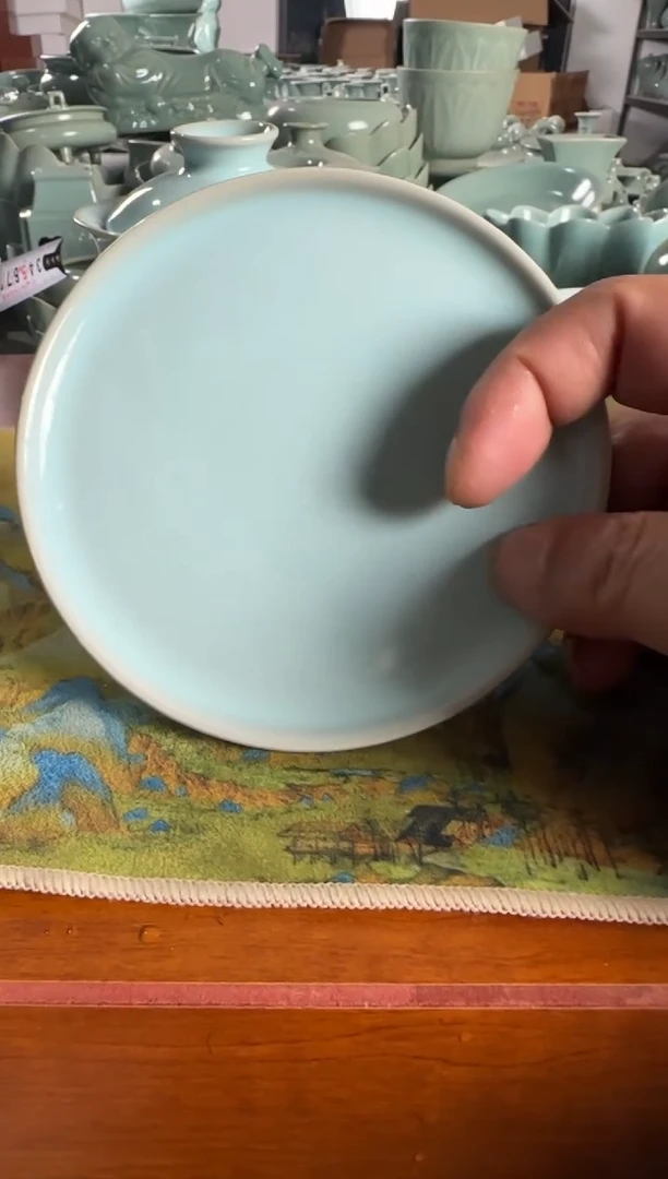 汝瓷平顶山汝瓷产品   天青杯垫