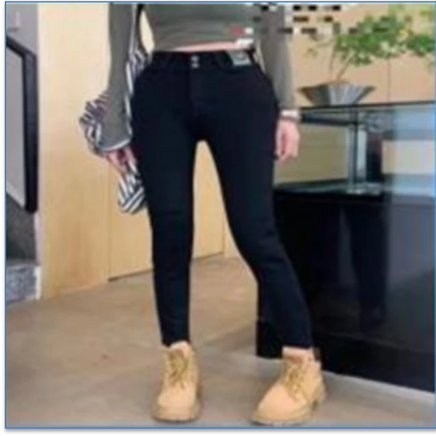 1.15高腰牛仔裤小脚裤厚款