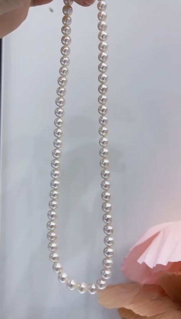 【闪购商品】淡水珍珠颈饰银S925镶嵌无核珍珠