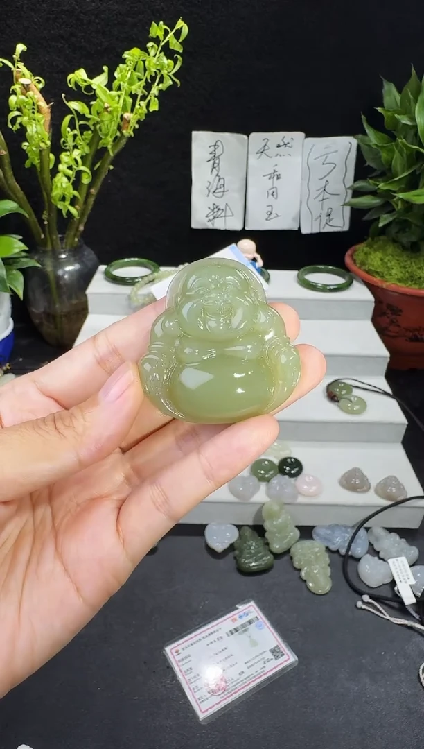 颈饰未镶嵌和田玉军45佛公