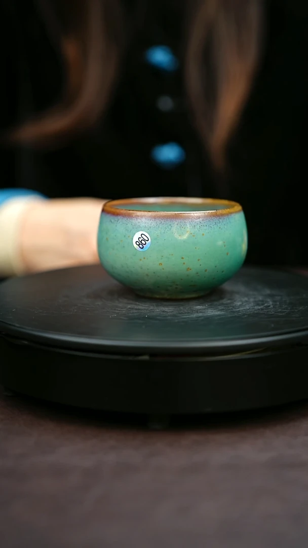 860#原矿钧瓷炉钧釉杯子