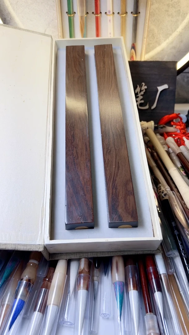 【闪购商品】A953号微瑕纯红木铜芯镇尺