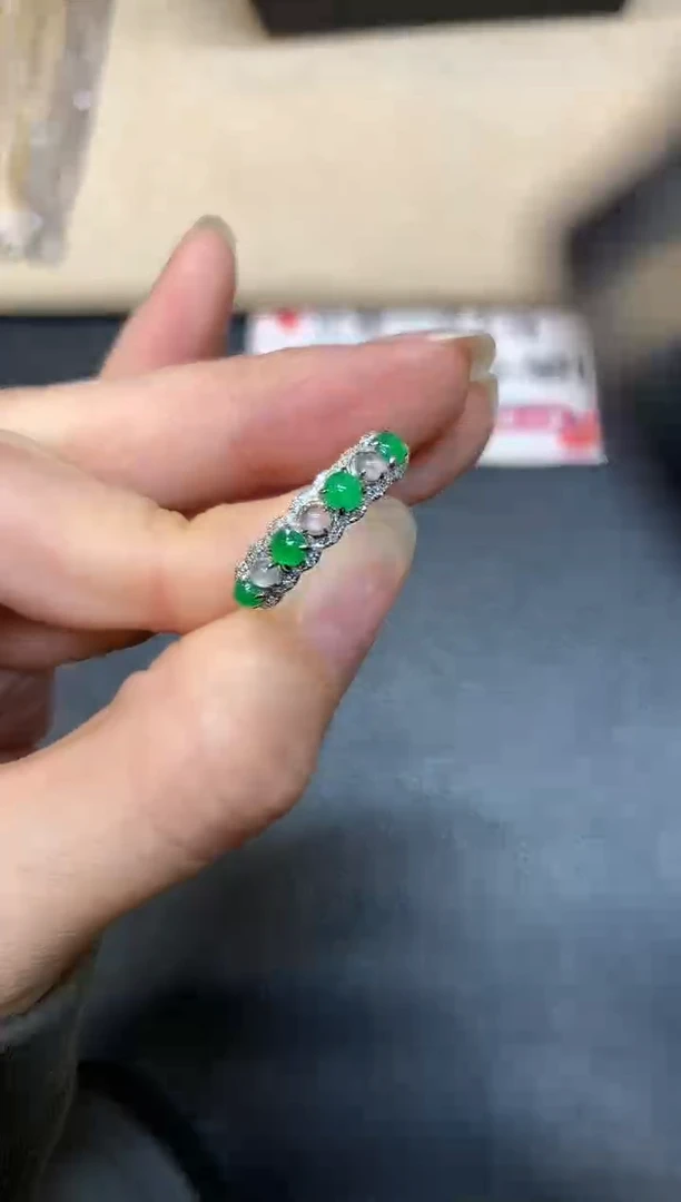 【闪购商品】翡翠戒指18K金镶嵌【无鉴赏期