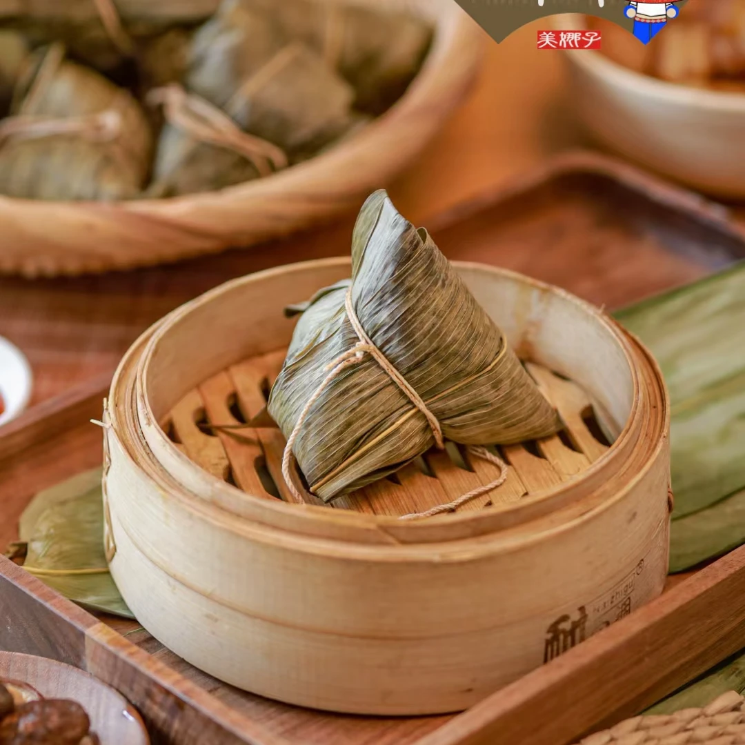 美娜子传统粽子 新鲜食材手工现包肉粽鲍鱼粽端午节古早味肉粽