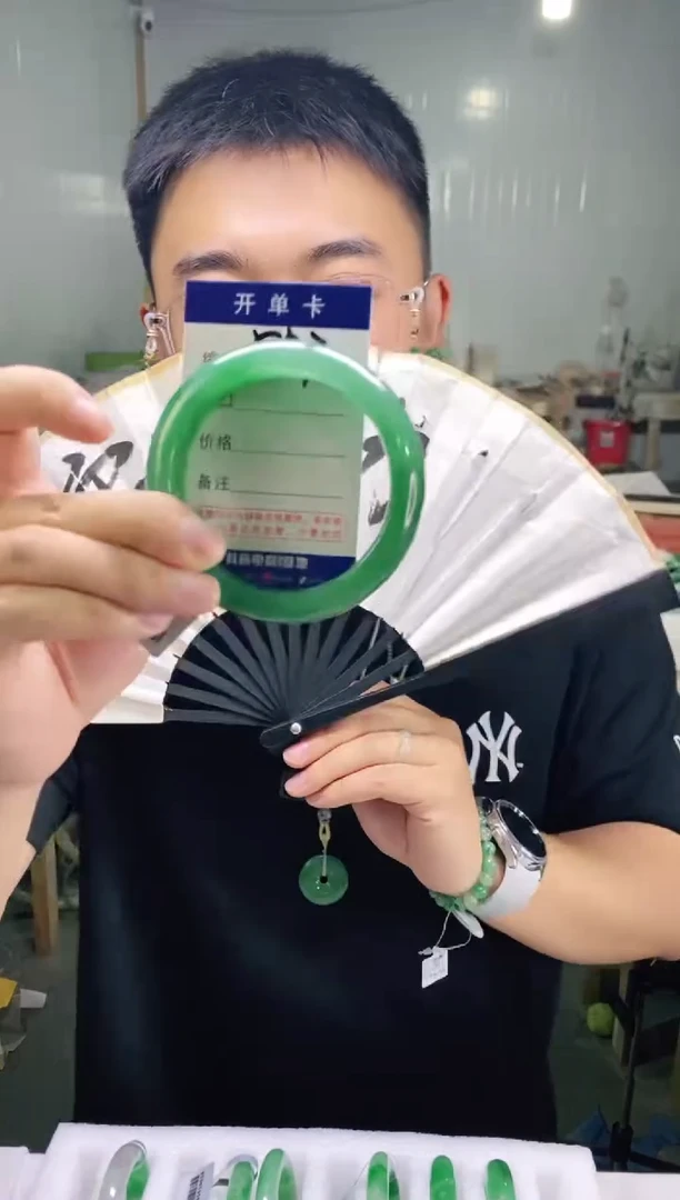 石英质玉手镯未镶嵌花羽遇非洲翠工厂-序号57