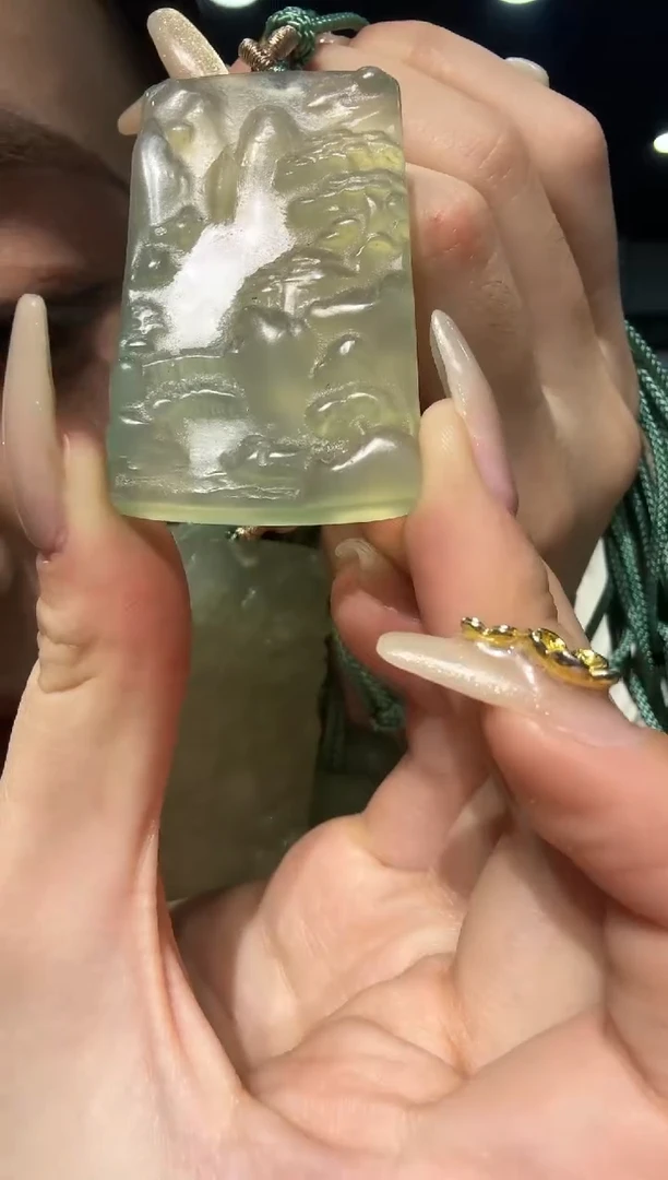 【闪购商品】岫玉颈饰未镶嵌180山水牌