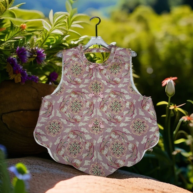 名家宋锦［敦煌飞天兔］织金真丝马夹