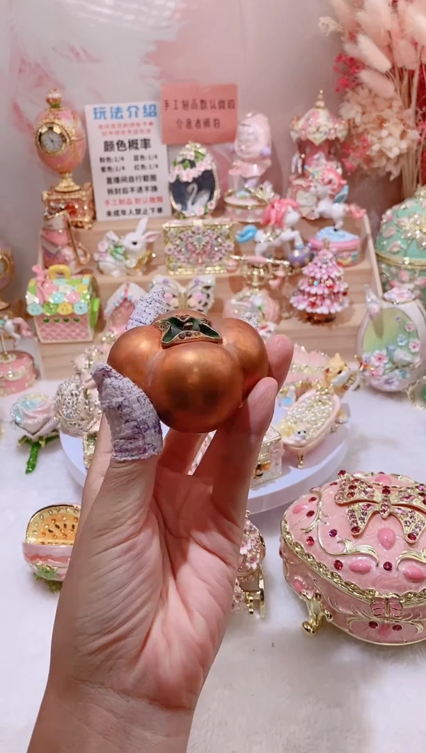 珐琅彩首饰盒摆件