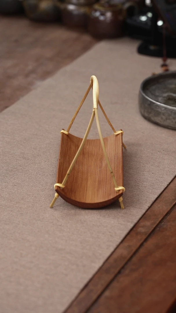 茶壶紫砂竹编提篮