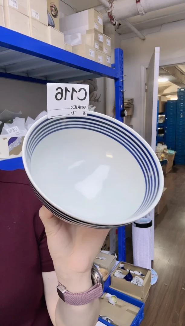 瓷片全新高端瓷器蓝驹16c面碗C116
