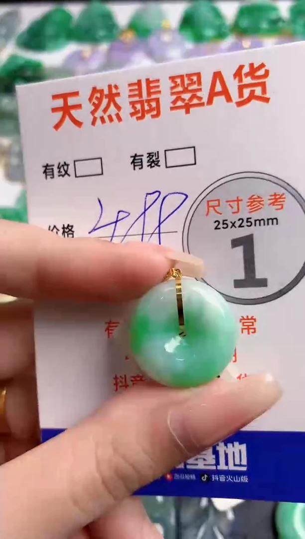 翡翠18K金镶嵌颈饰1070277155