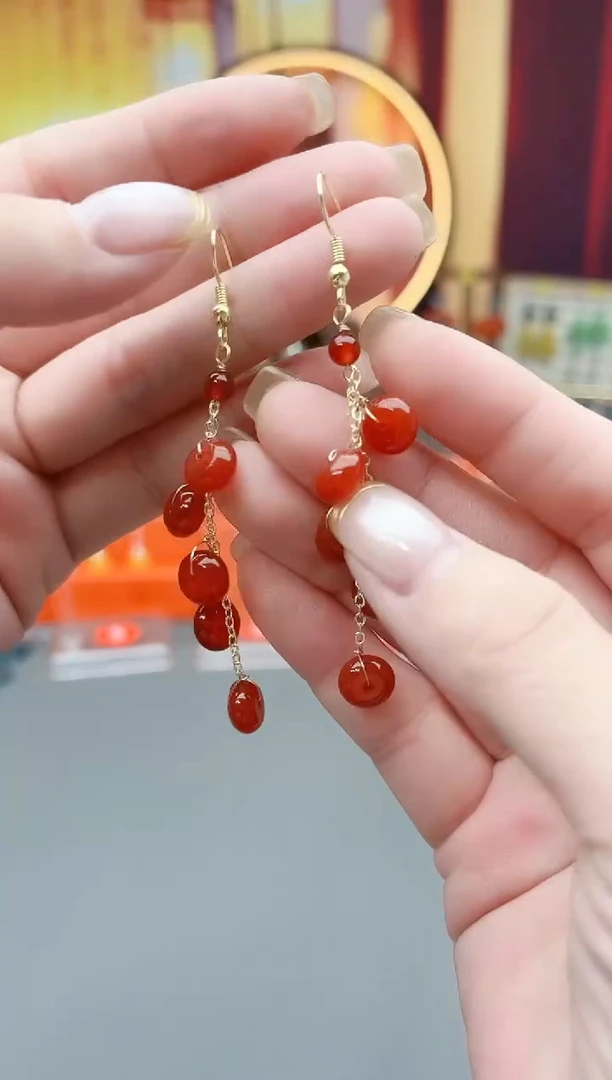 未镶嵌耳钉玛瑙/玉髓208