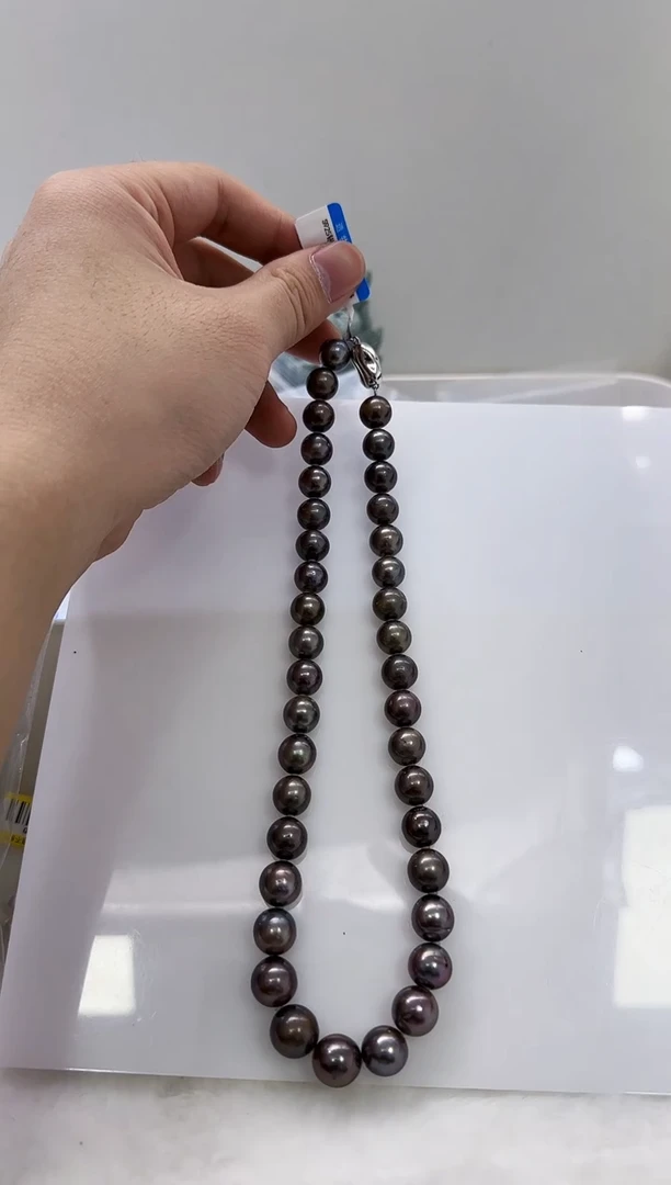 【闪购商品】海水珍珠DA银S925镶嵌t497 大溪地串10