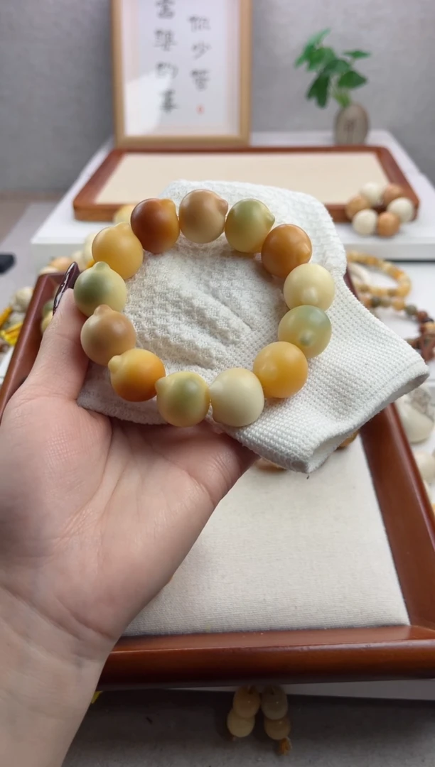 【闪购商品】菩提根/象牙果手串干磨猫猫头21mm手串E07