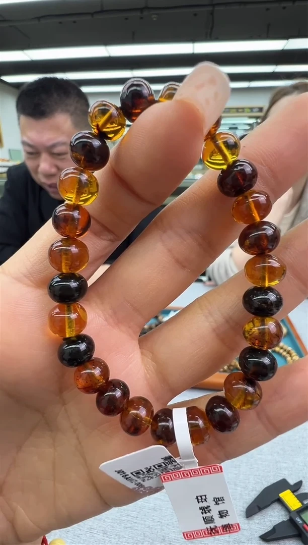 【闪购商品】琥珀手链未镶嵌115秒拍号