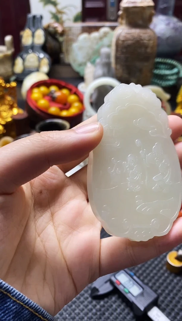 未镶嵌和田玉挂件子岗牌
