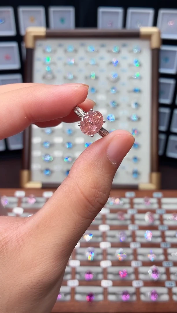 戒指彩色蓝宝石银S925镶嵌1111