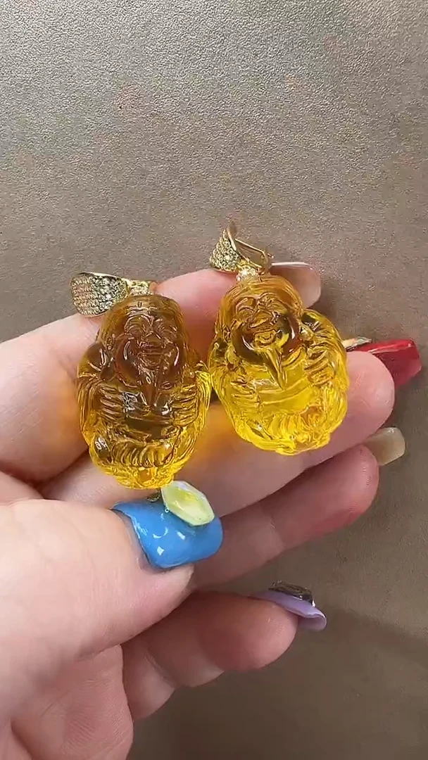 未镶嵌琥珀耳饰耳环