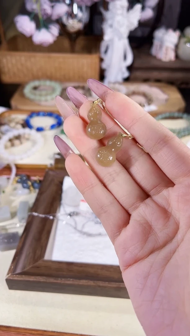 银S925镶嵌和田玉耳饰多样性发其一孤品默认微瑕