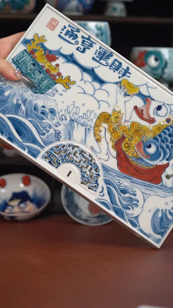 昨明金蟾双层茶盘（宠粉福利）