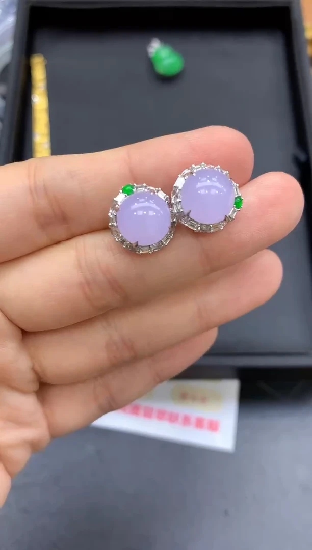 18K金镶嵌翡翠耳饰769-中国好珍宝