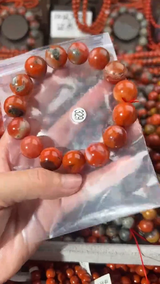 南红玛瑙手串未镶嵌15+