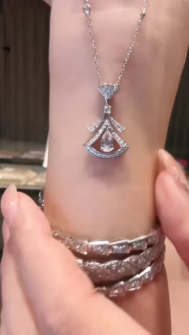 铂Pt950镶嵌项链钻石AY0460-PT-45