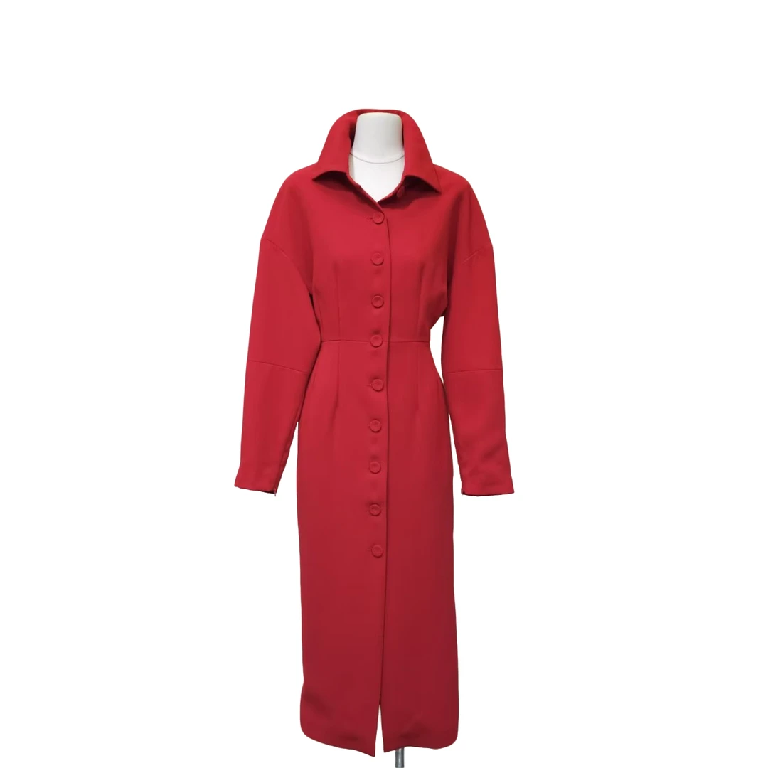 MONICA 阔版系扣潮流设计感连衣裙