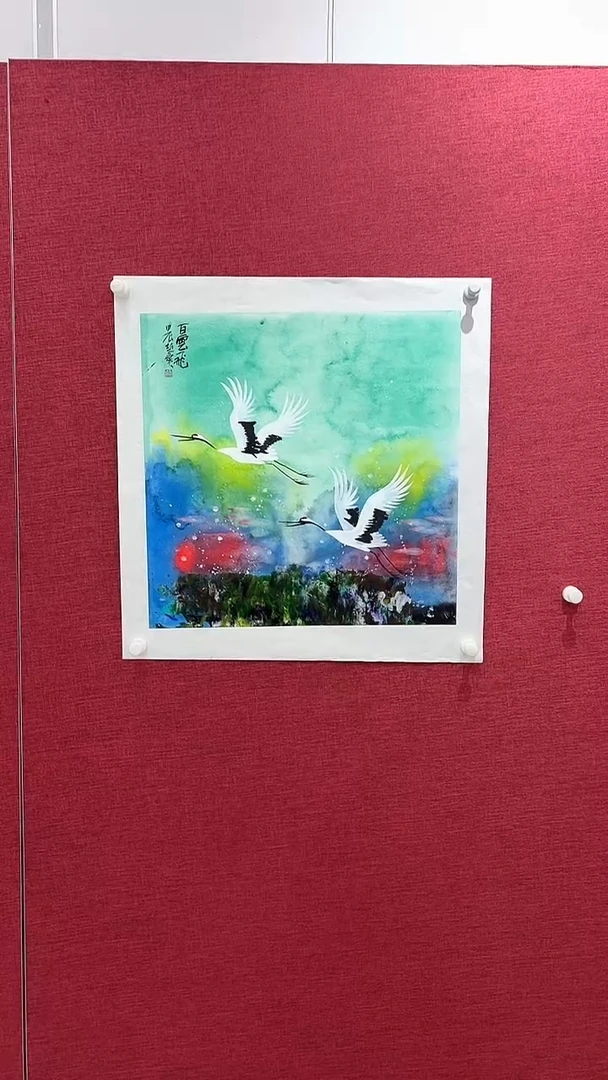 国画赵燮绘画2.2pc仙鹤