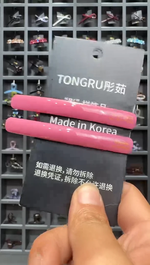 醋酸非金属韩国醋酸品牌发饰7cm一字加厚推夹边夹一对