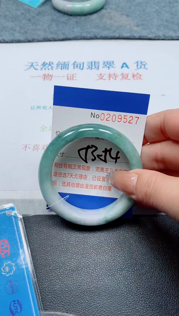 未镶嵌手镯翡翠A货手镯09527
