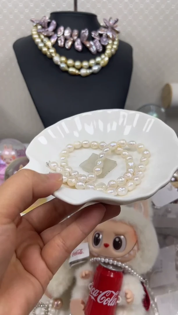 淡水珍珠未镶嵌项链【纯恬巴洛克珠宝】