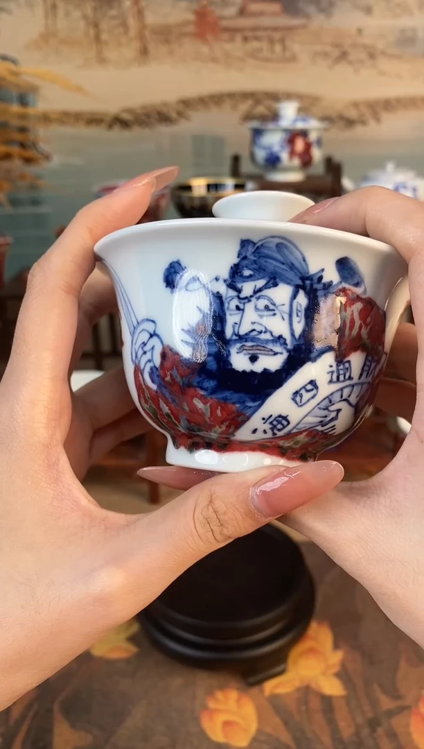 高温釉下景德镇手工手绘茶器42