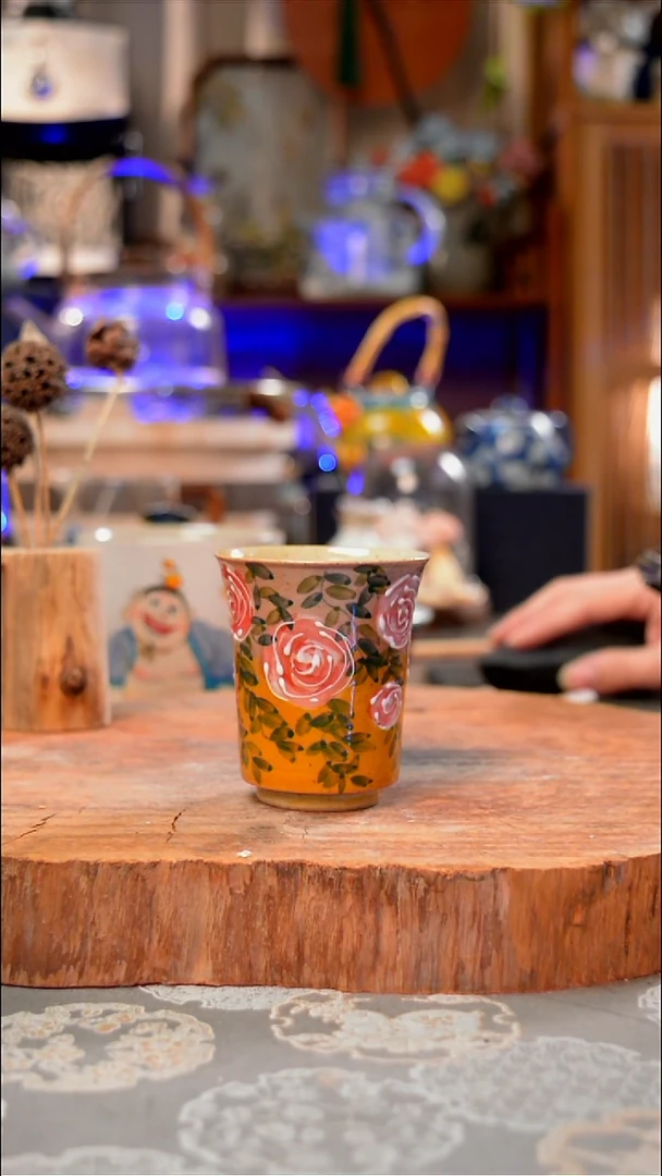 【闪购商品】杯子玫瑰手工手绘手工手绘