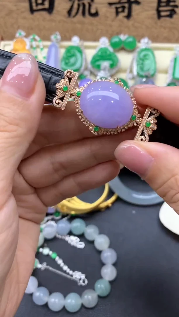 【闪购商品】翡翠手串18K金镶嵌533-中国好珍宝