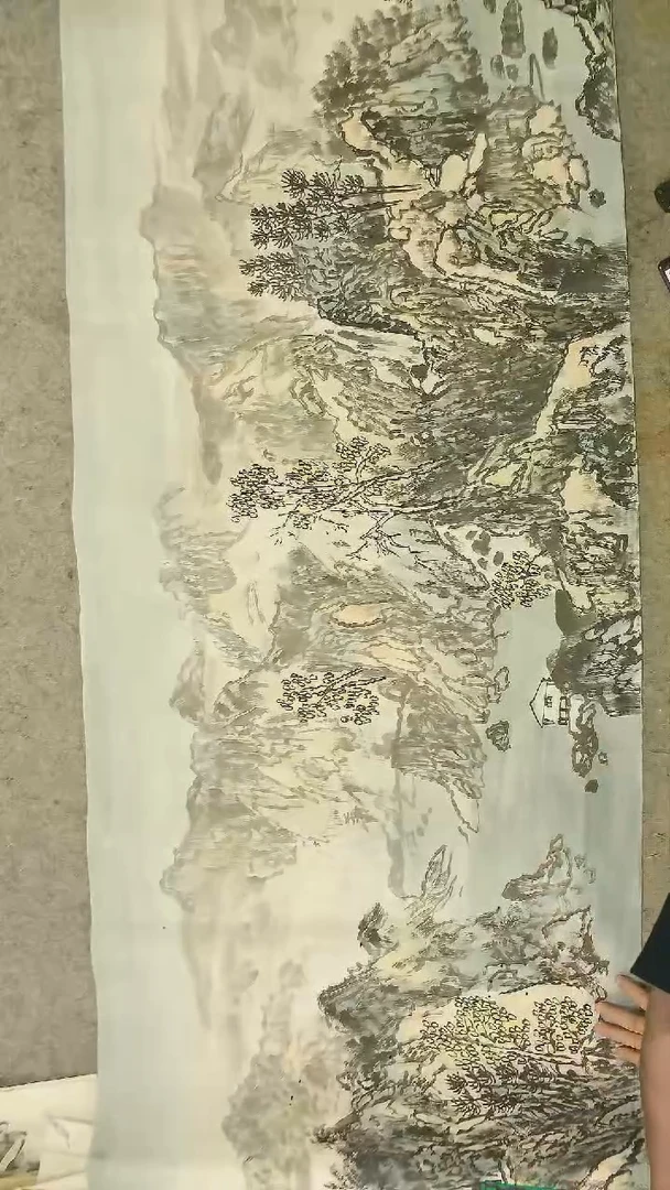 国画六尺  横幅   山水
