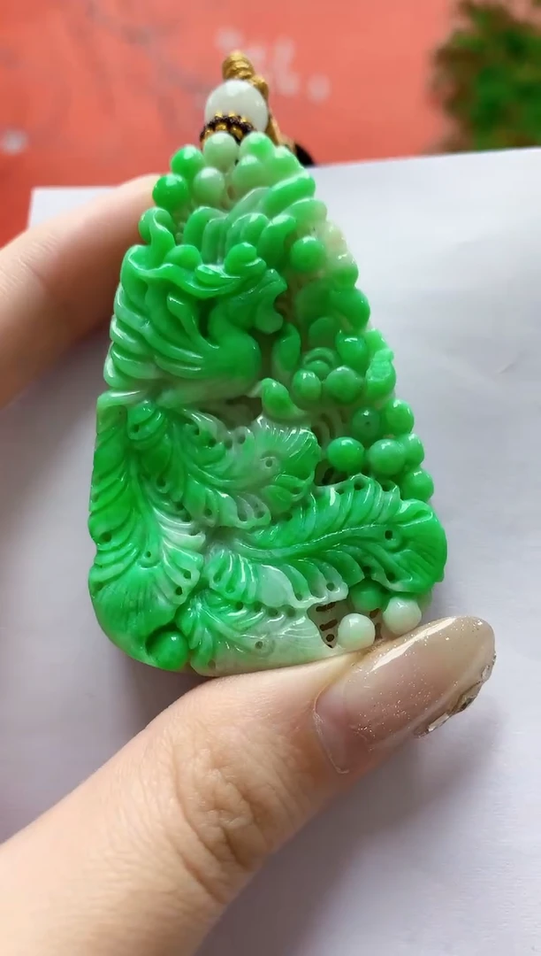 未镶嵌定制翡翠4868jw-毛货挂件189