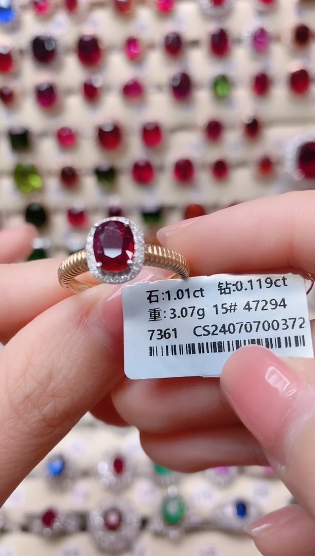 【闪购商品】红宝石18K金戒指18K金镶嵌1