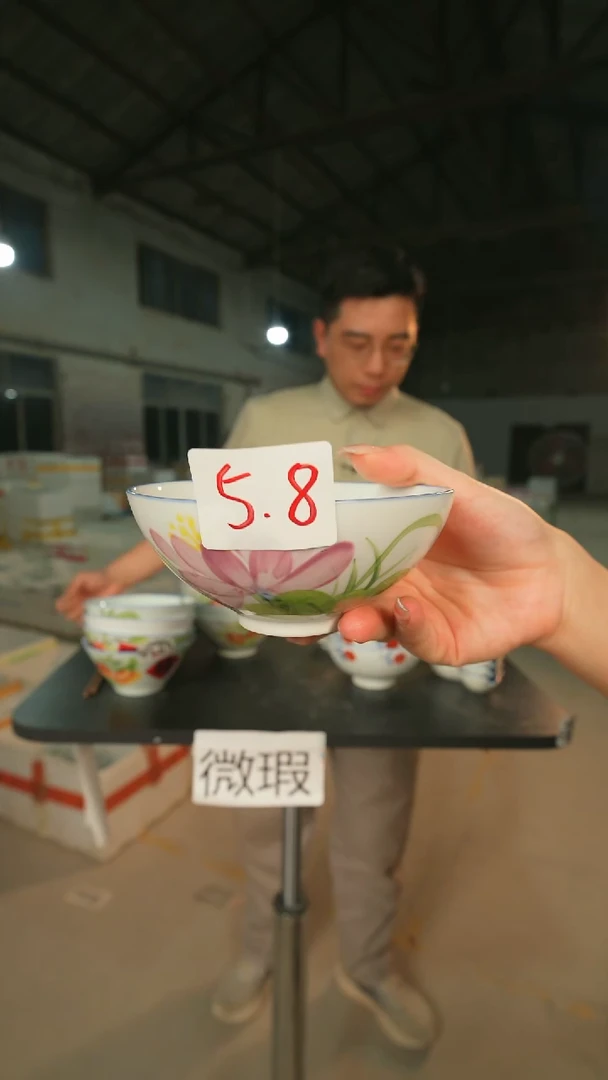 碗景德镇高温釉下手绘陶瓷