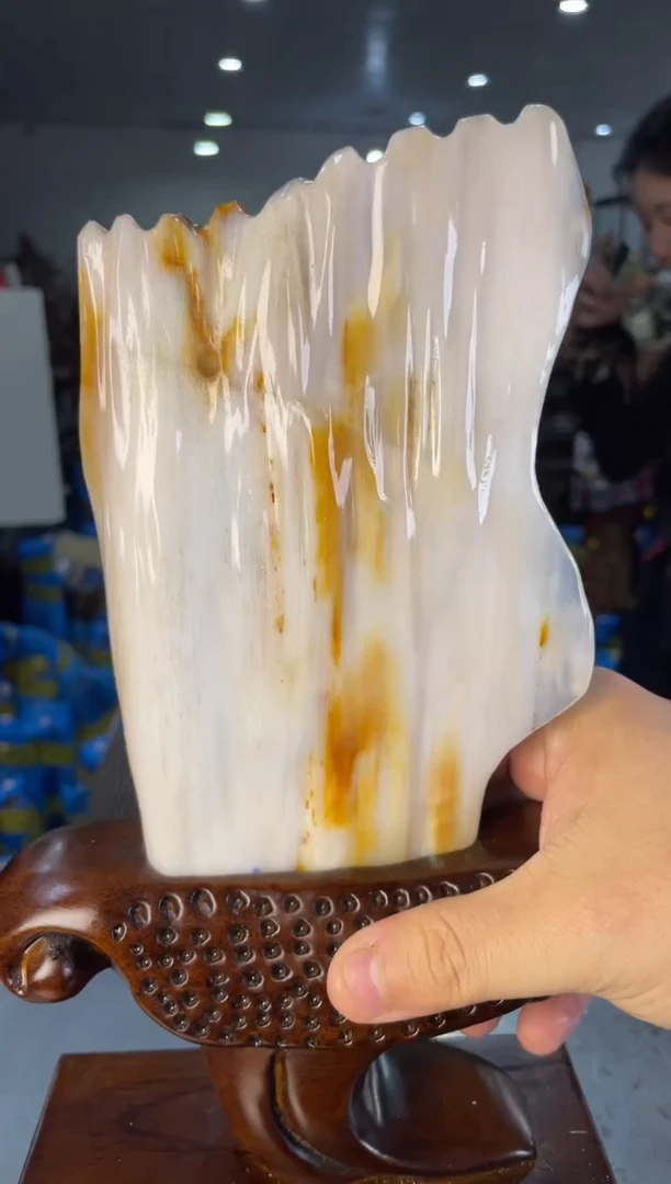 未镶嵌摆件硅化玉15