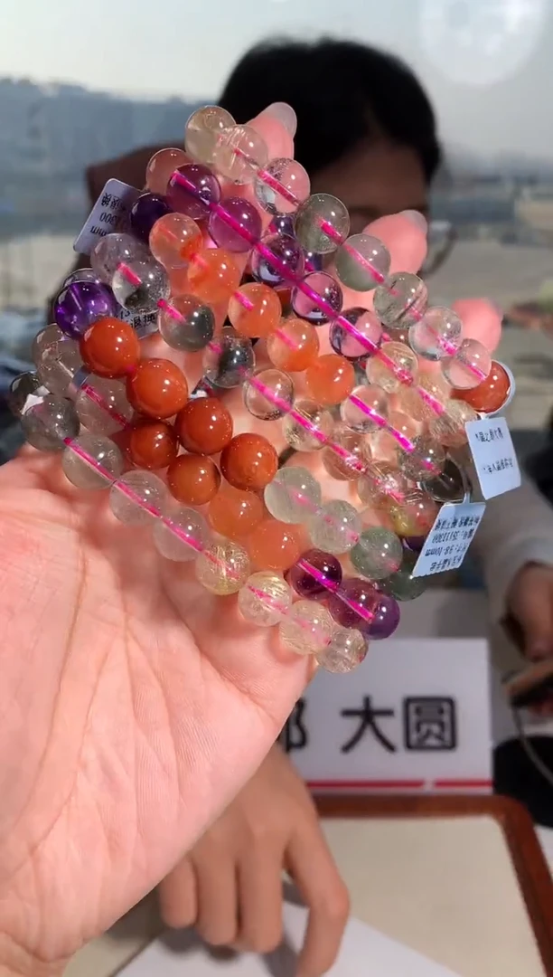 【闪购商品】水晶手链未镶嵌10mm多宝水晶手链多样性发其一
