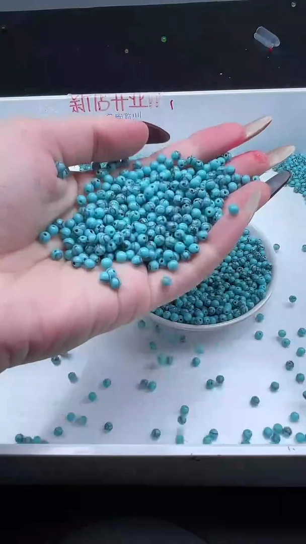 未镶嵌菱锰矿珠宝半成品乌兰花N1122卡4MM散珠60颗