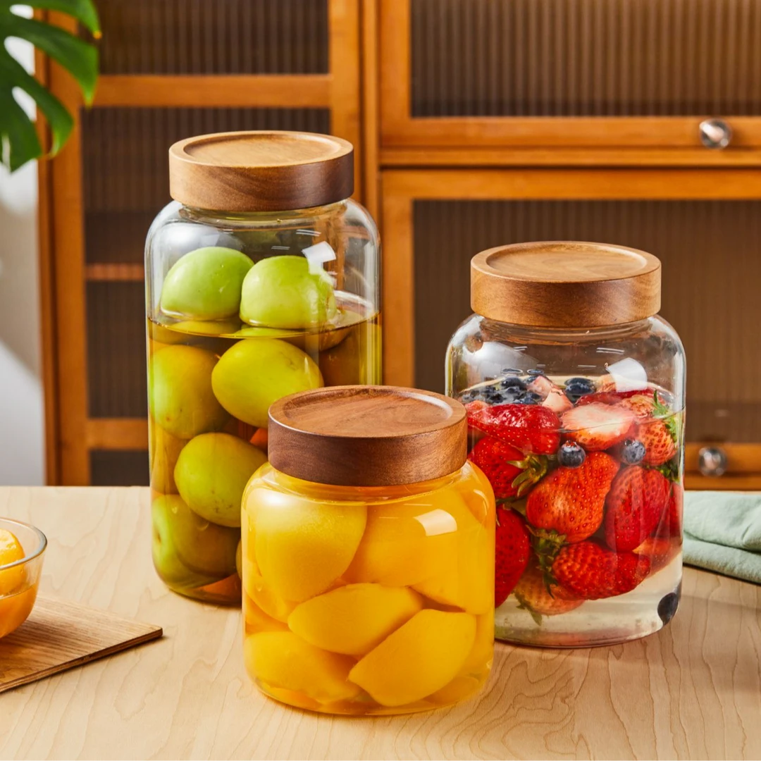 喜碧泡酒瓶泡酒玻璃罐家用高档密封罐人参高硼硅带盖空瓶玻璃瓶