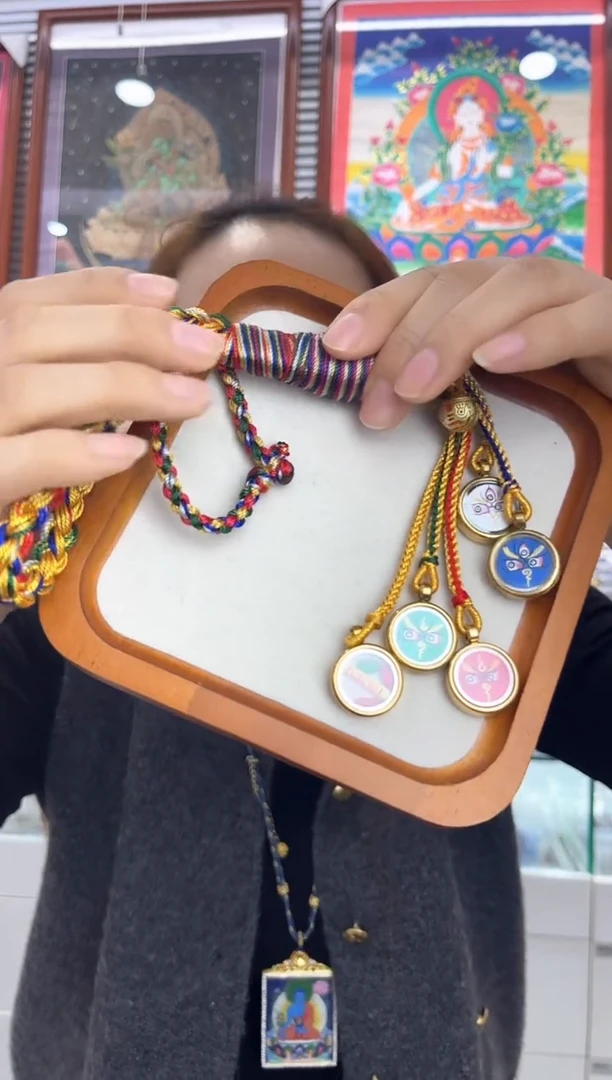 吊坠纯手绘唐卡（不退不换）五路眼睛包挂