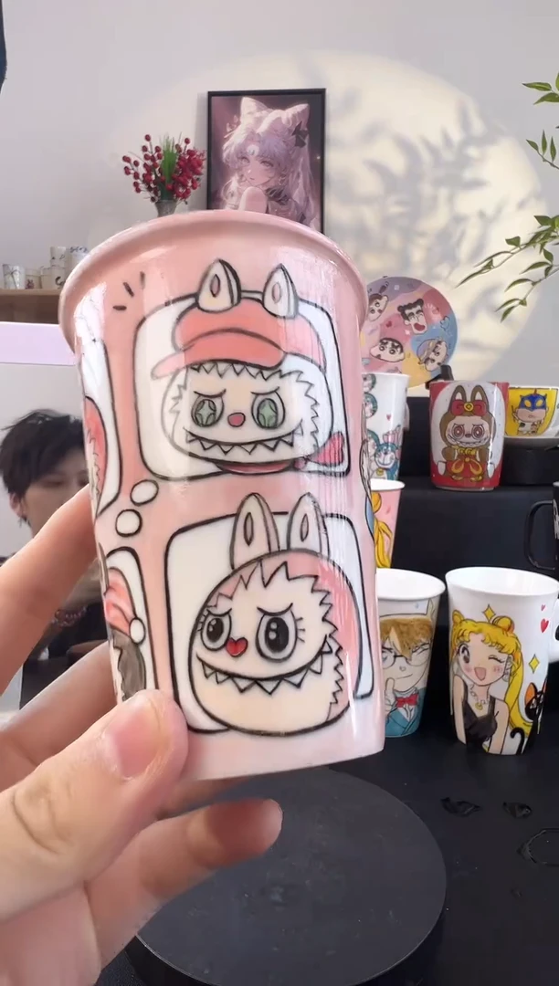 【闪购商品】摆件手工手绘陶瓷小杯杯