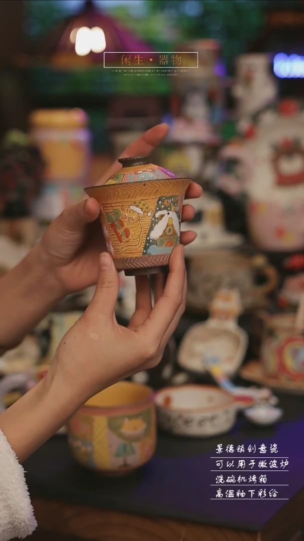 陶瓷景德镇可爱设计师款陶瓷