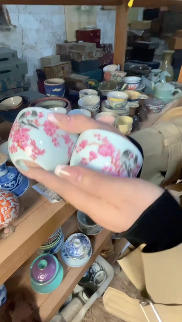 摆件陶瓷716景德镇陶瓷摆件一对