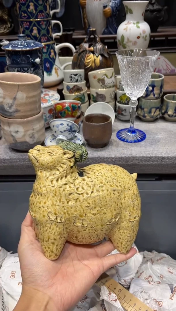 瓷片生肖羊摆件摆件
