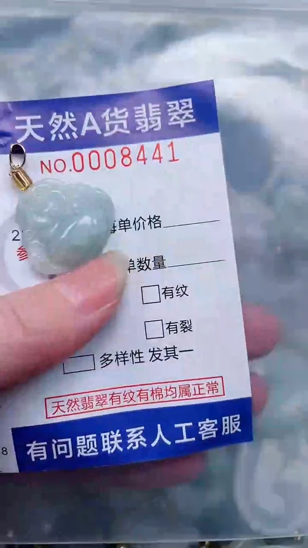 翡翠未镶嵌吊坠(不含链)1