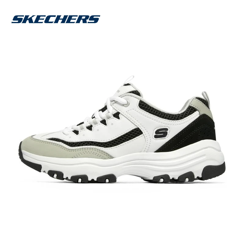 斯凯奇女鞋春季新款运动鞋复古拼接熊猫鞋厚底老爹鞋低帮休闲鞋